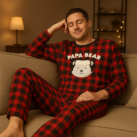 Cuddl Duds Other - CUDDL DUDS JAMMIES Men's Med Pants ~ Large Top Buffalo Red Black Flannel Pajama